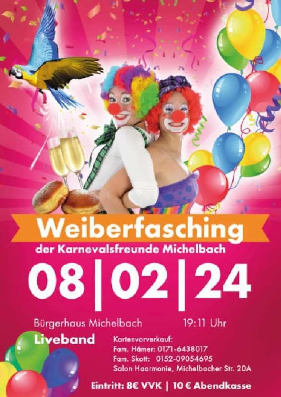 Weiberfasching des 1. Faschingsclub Michelbach 2024