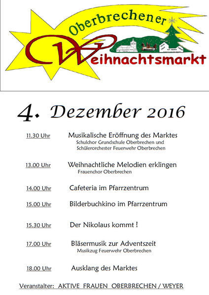 Weihnachtsmarkt in Oberbrechen 2016