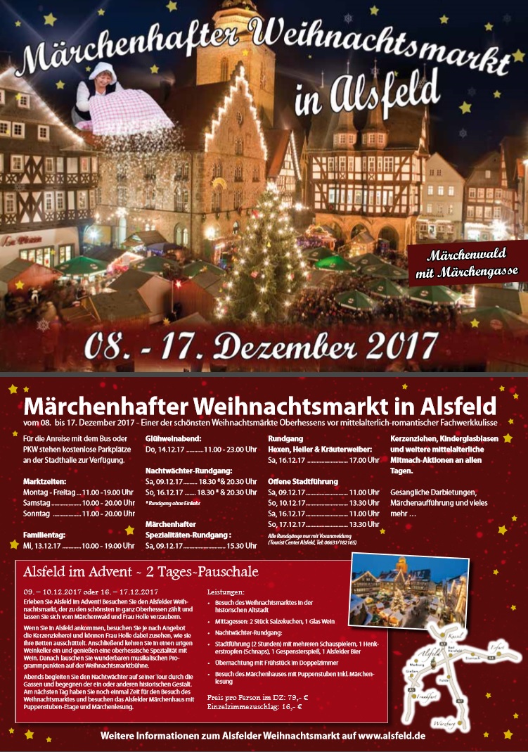 Märchenhafter Weihnachtsmarkt in Alsfeld 2017
