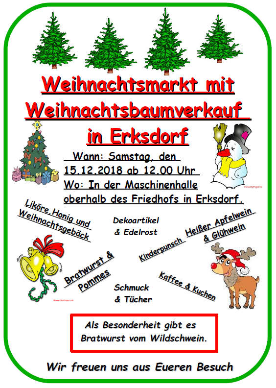 Weihnachtsmarkt in Erksdorf 2018