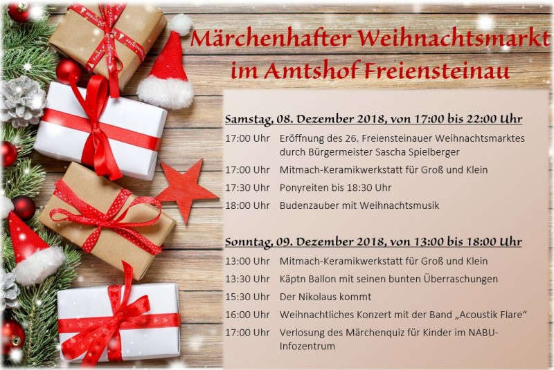 26. Märchenhafter Weihnachtsmarkt Freiensteinau 2018