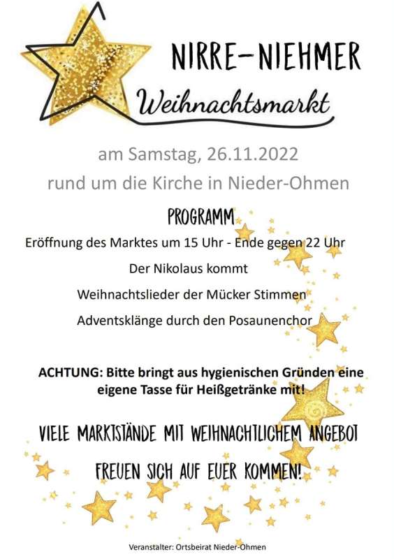 Weihnachtsmarkt Nieder-Ohmen 2022