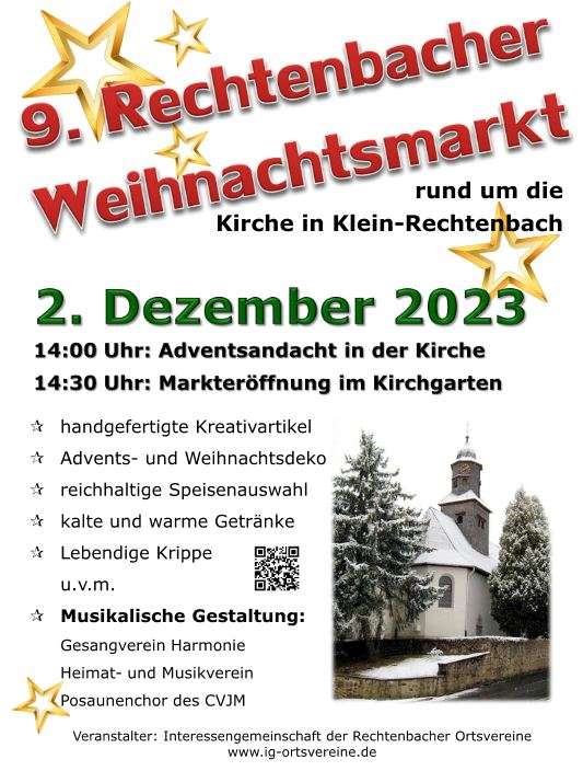 Weihnachtsmarkt rund um die Kirche Klein-Rechtenbach