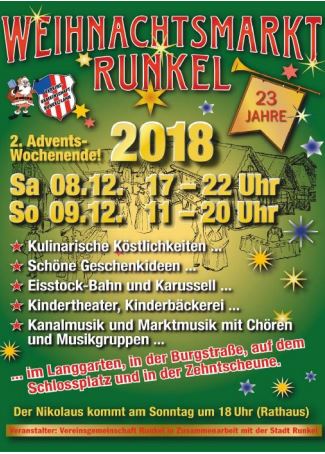 Weihnachtsmarkt in Runkel 2018
