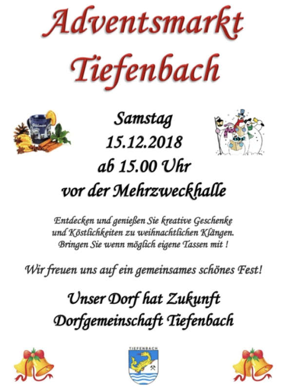 Weihnachtsmarkt Tiefenbach 2018