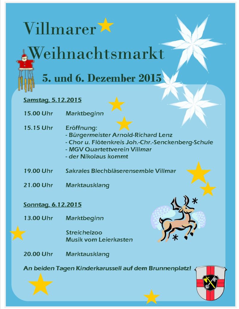 16. Weihnachtsmarkt des Marktfleckens Villmar