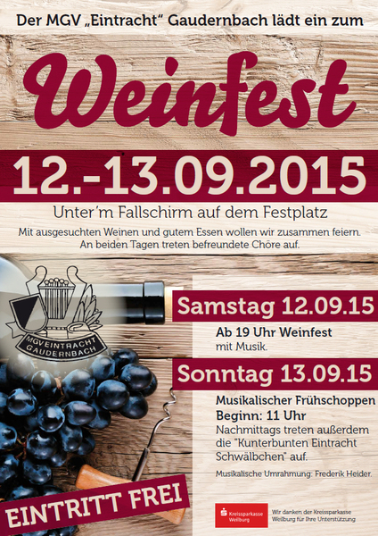 Weinfest in Gaudernbach