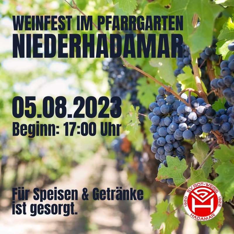 Weinfest in Niederhadamar 2023