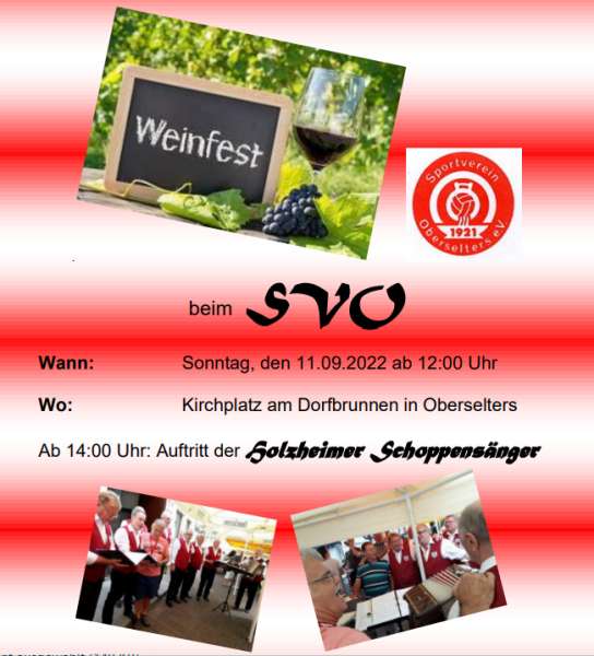 Weinfest auf dem Kirchplatz in Oberselters