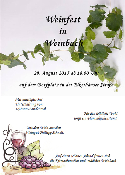 Weinfest in Weinbach
