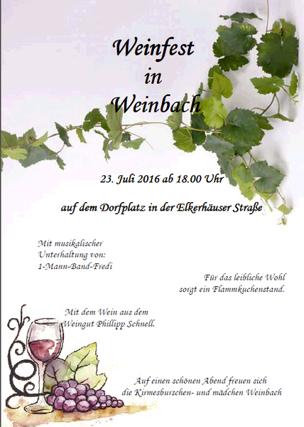 Weinfest in Weinbach