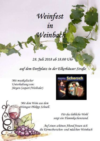 Weinfest in Weinbach 2018