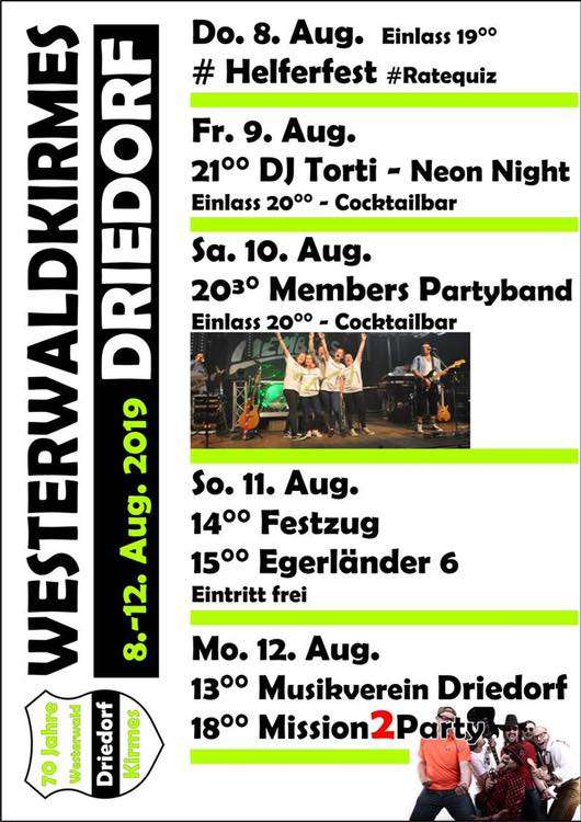 Westerwaldkirmes Driedorf 2019