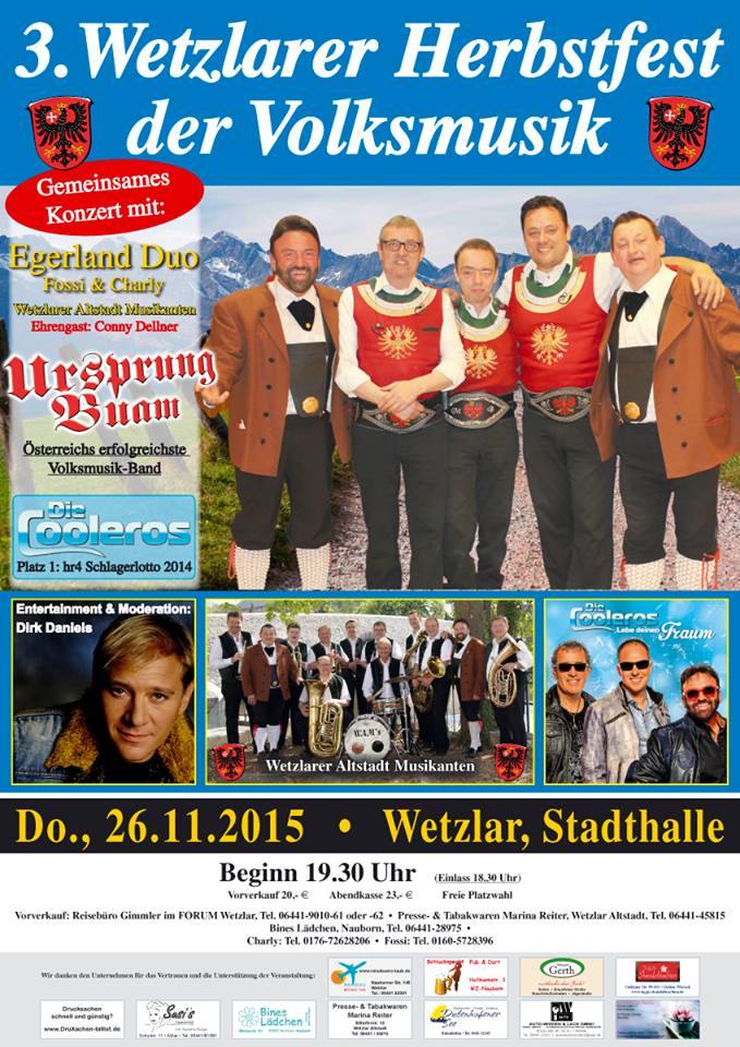 3. Wetzlarer Herbstfest der Volksmusik