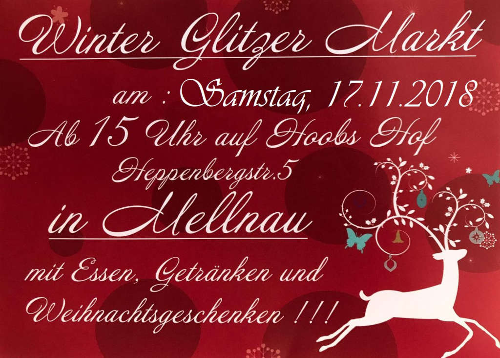 Winter Glitzer Markt Mellnau 2018