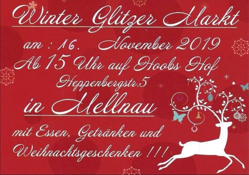 Winter Glitzer Markt Mellnau 2019