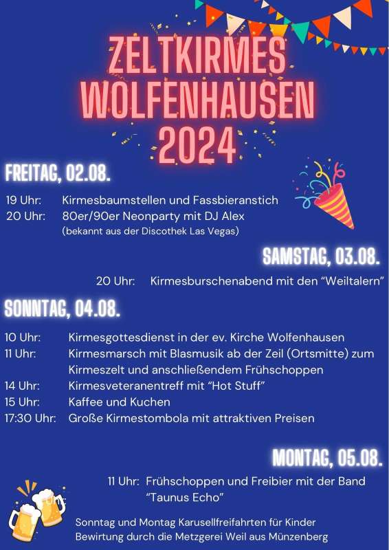 Zeltkirmes Wolfenhausen 2024
